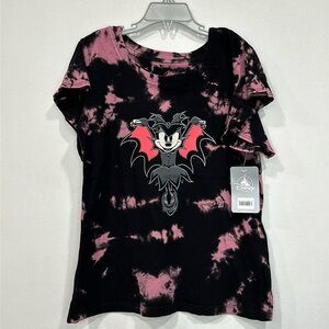 Disney Parks Vampire Minnie Tie Dye Ruffle Halloween T-Shirt Tee Sz L 10/12 NEW